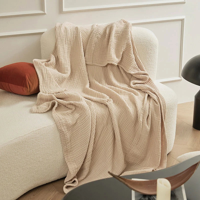 Manta Battilo 100% algodón muselina para sofá, 6 capas, transpirable, ligera, estilo bohemio, ideal para sofá cama, mantas grandes de verano.
