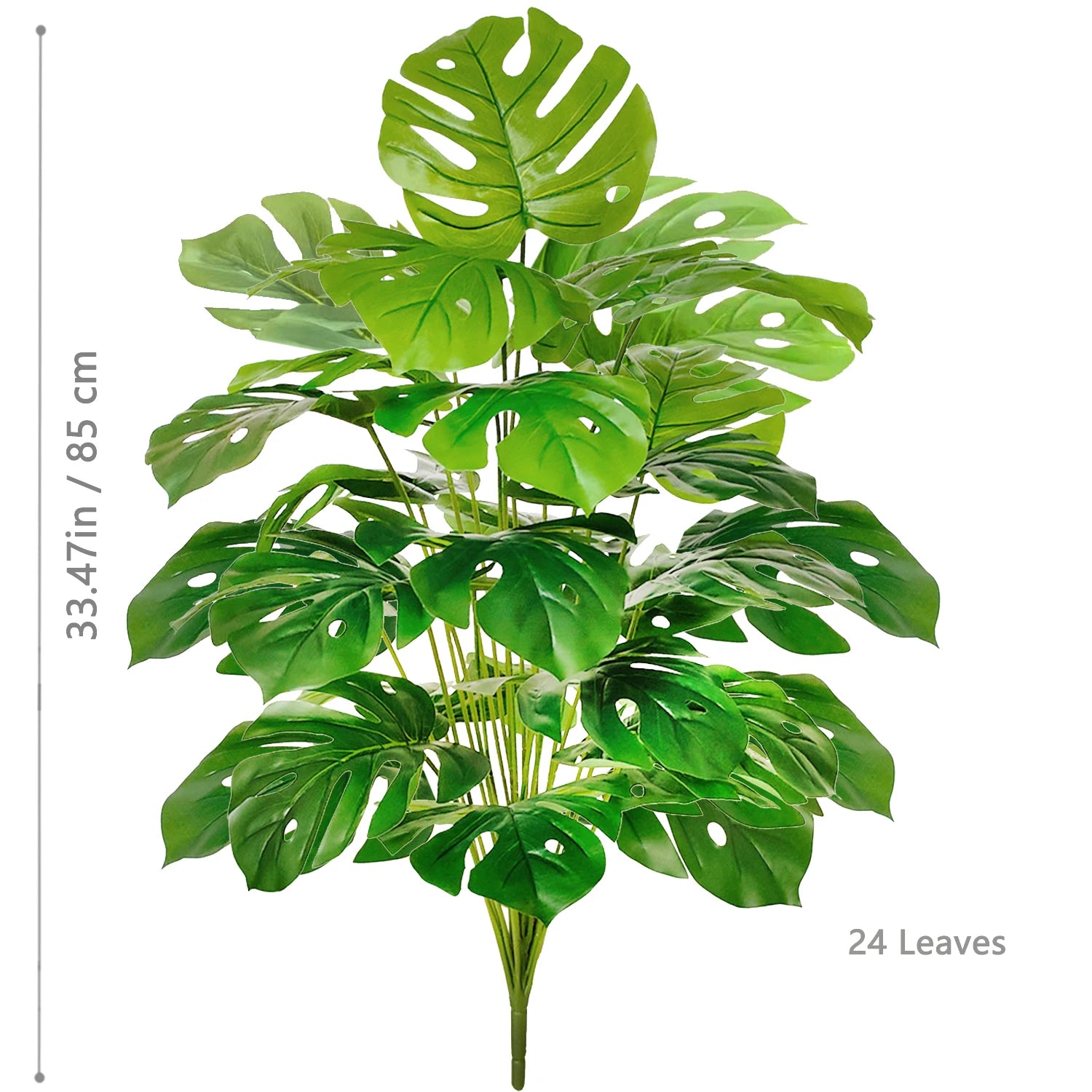 Planta Monstera artificial de 52-104 cm (40,94 pulgadas), palmera falsa de plástico con hojas verdes, ideal para la decoración del hogar, jardín, habitación u oficina.