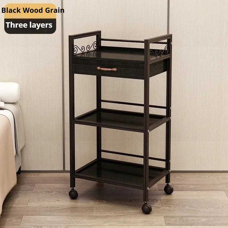 Beech Trolley Salon Hair Equipment Wheels Spa Beauty Furniture Machine Laser Black Roulette Storage Hairdressing Stainless Steel