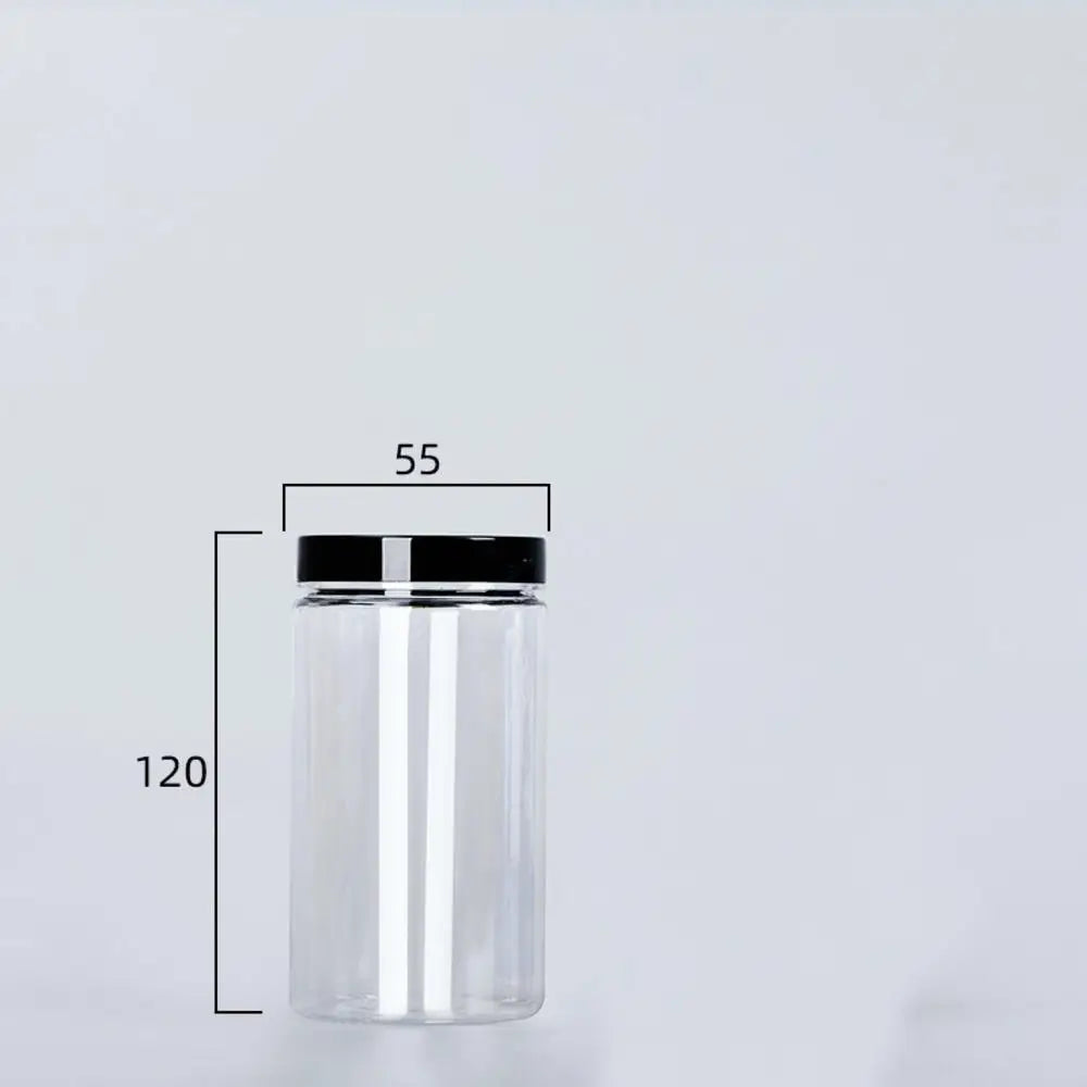 Lata transparente sellada con tapa, a prueba de olores de alimentos, envase de almacenamiento, botella para granos de café, condimentos, accesorios de cocina