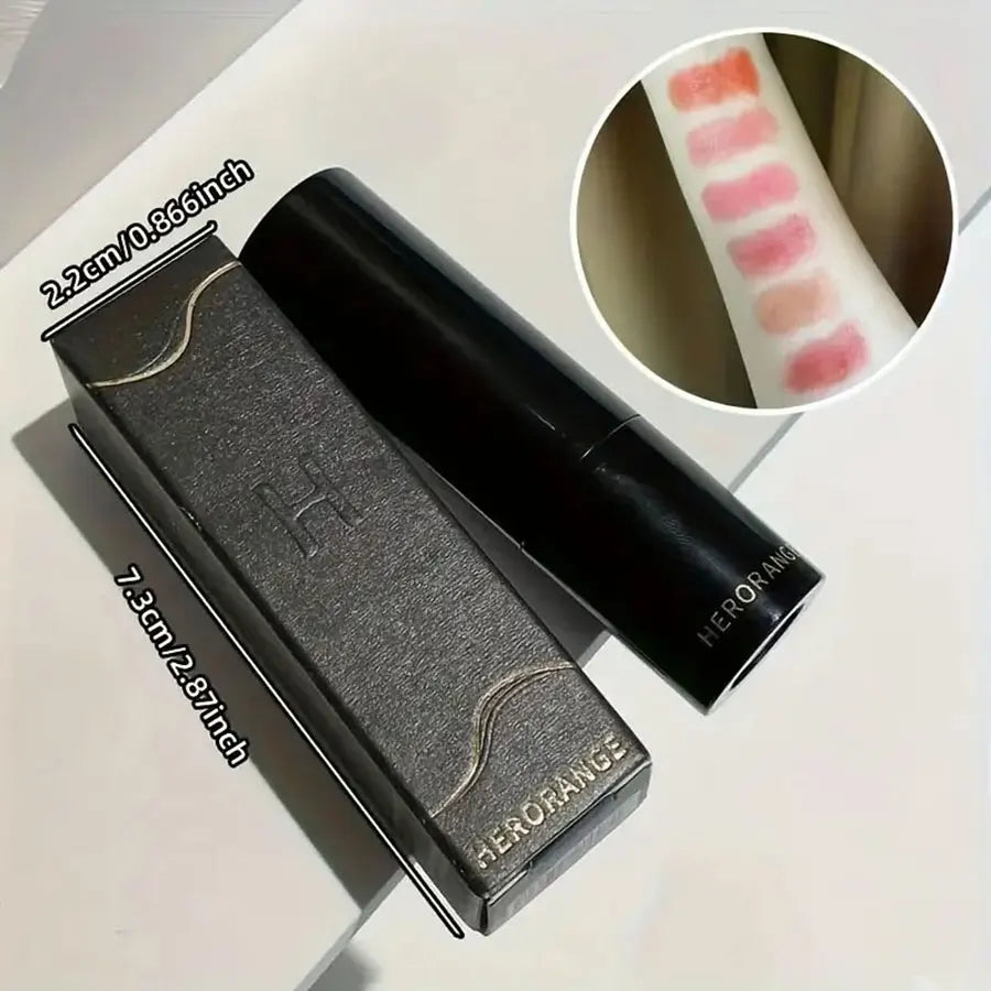 Labial rojo-marrón, labial hidratante resistente al agua, labial con efecto espejo, brillo labial, maquillaje natural de larga duración