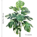 Planta Monstera artificial de 52-104 cm (40,94 pulgadas), palmera falsa de plástico con hojas verdes, ideal para la decoración del hogar, jardín, habitación u oficina.