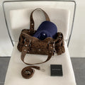 Bolso de mano estilo Boston Casual Messenger con remaches de leopardo vintage para motocicleta, bolso bandolera para mujer, bolso de hombro de moda para mujer, bolsos tote