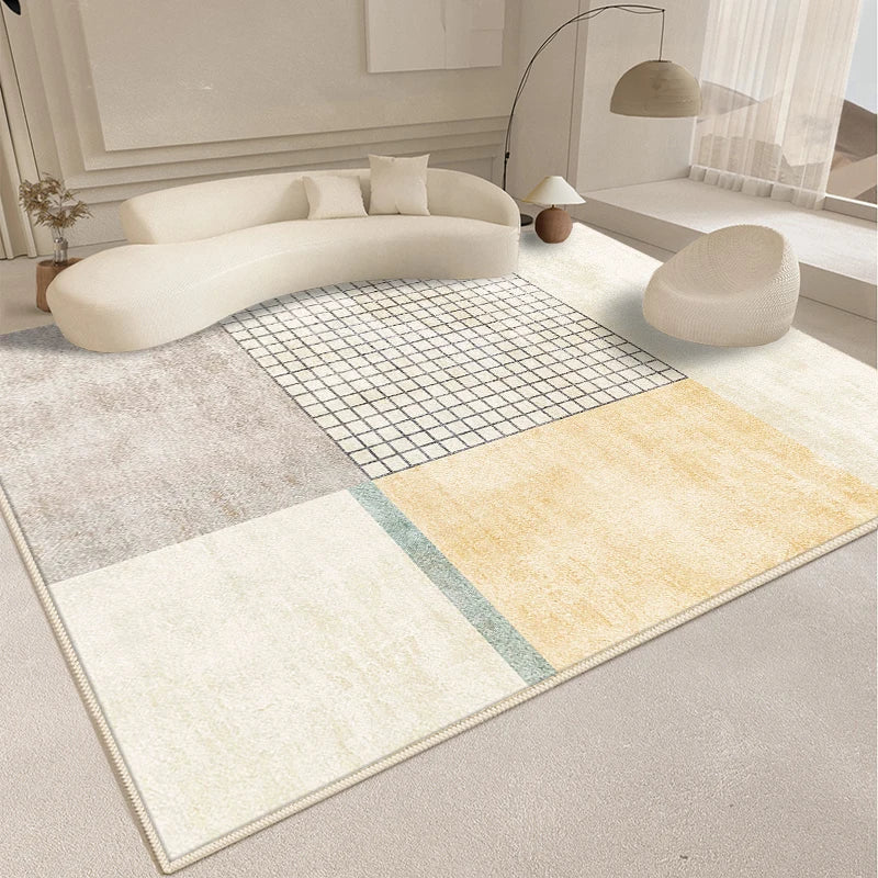 Alfombra de estilo moderno para sala de estar, alfombra mullida y suave para dormitorio, diseño abstracto, alfombra de felpa, alfombra gruesa para el hogar.