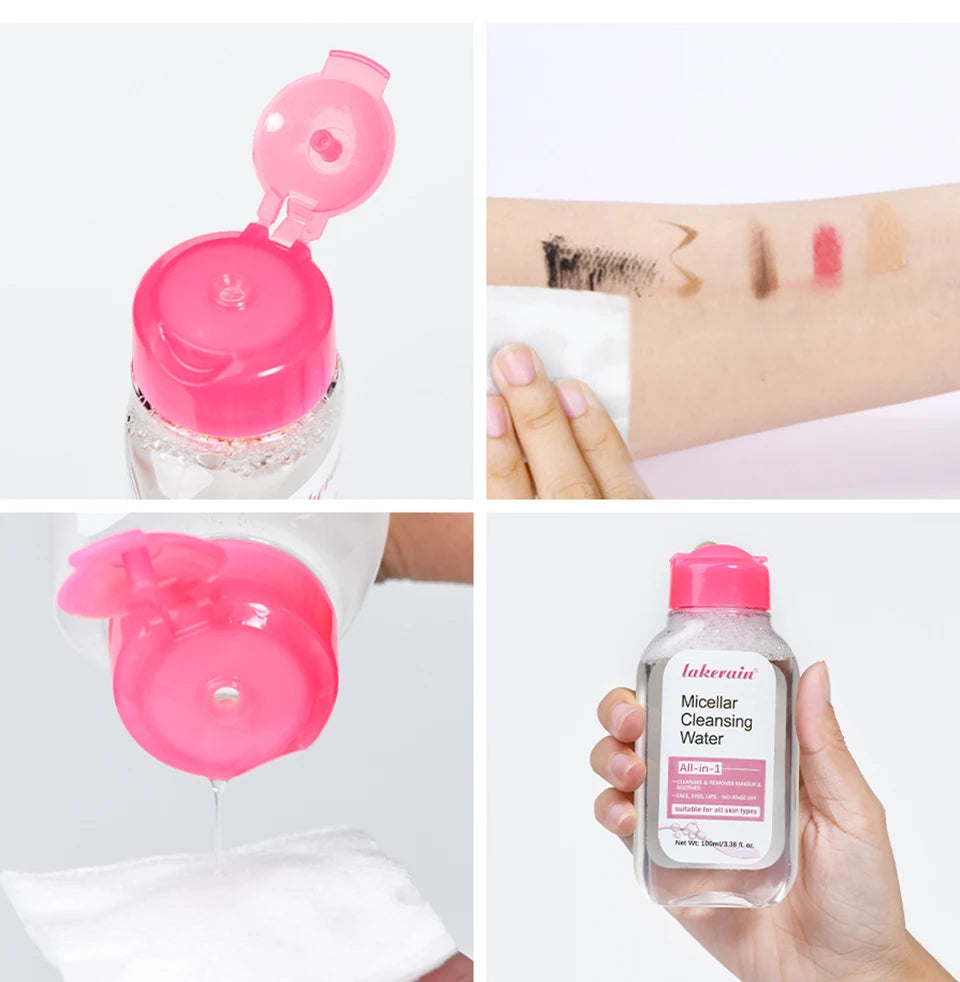 Agua micelar Garnier de 100 ml, limpiador facial hidratante, desmaquillante profundo, agua limpiadora, refrescante, hidratante, limpiadora de la piel.
