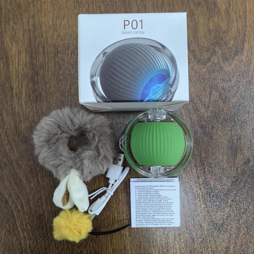 Juego de fundas para pelotas interactivas para gatos, rodadura rápida en bolsa, juguete para gatitos de escondite, juguete interactivo para gatos activado por movimiento, para interiores