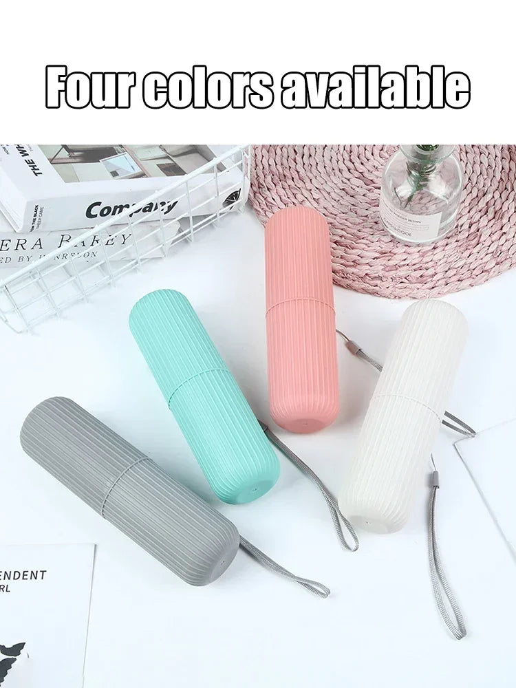 1 unidad de vaso portátil para cepillo de dientes, soporte para pasta de dientes para baño, estuche organizador, caja de almacenamiento para artículos de aseo de viaje, vaso de almacenamiento nuevo y creativo