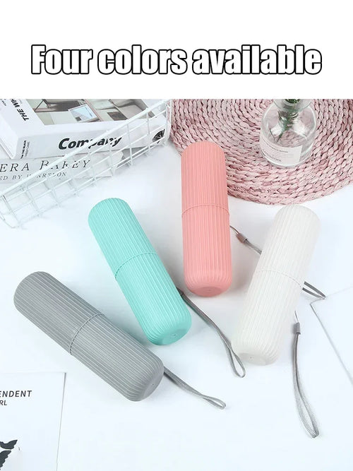 1 unidad de vaso portátil para cepillo de dientes, soporte para pasta de dientes para baño, estuche organizador, caja de almacenamiento para artículos de aseo de viaje, vaso de almacenamiento nuevo y creativo