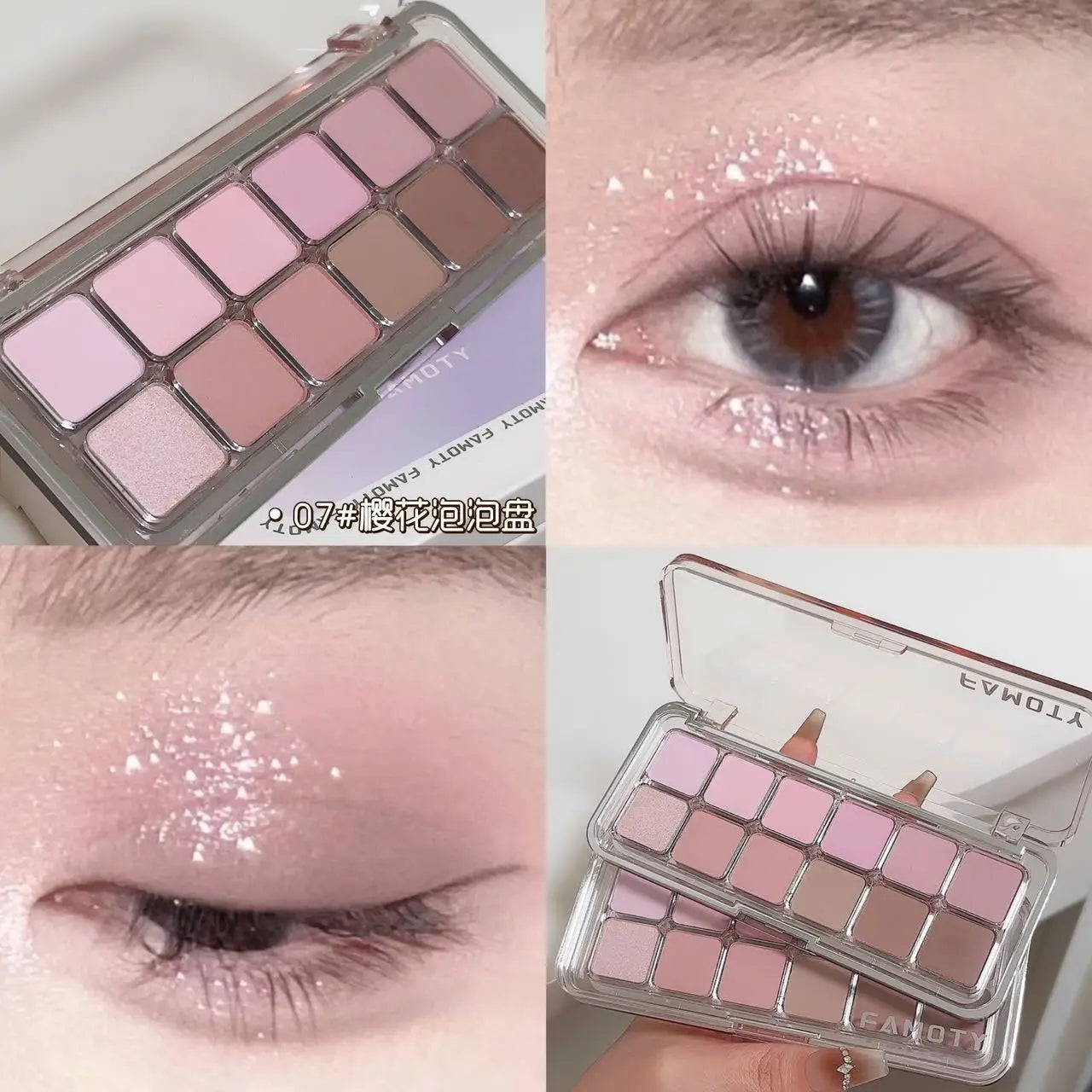 Paleta de sombras de ojos de 12 colores de baja saturación, totalmente mate, color té y albaricoque, para maquillaje de ojos Daily Earth, sombras de ojos de larga duración.