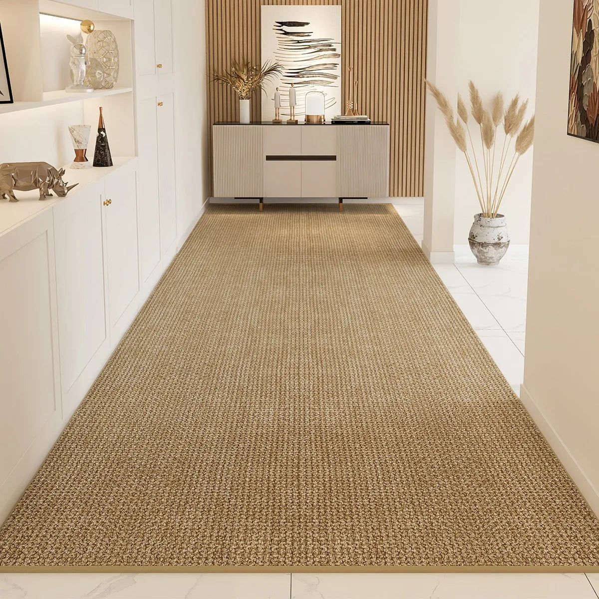 Alfombra para pasillo, a prueba de polvo y resistente al desgaste, alfombra de entrada, alfombra grande y larga de color liso para decoración del hogar.