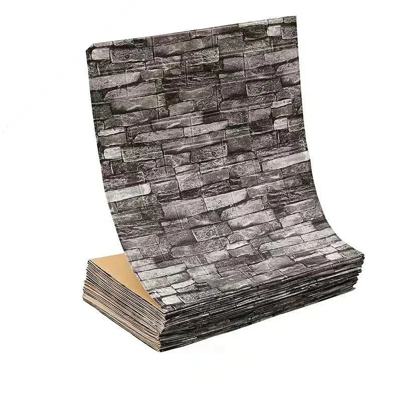 Papel pintado autoadhesivo 3D de 70 cm x 1/5/10 m, continuo, impermeable, con diseño de ladrillo. Ideal para sala de estar, dormitorio, habitación infantil y decoración del hogar.