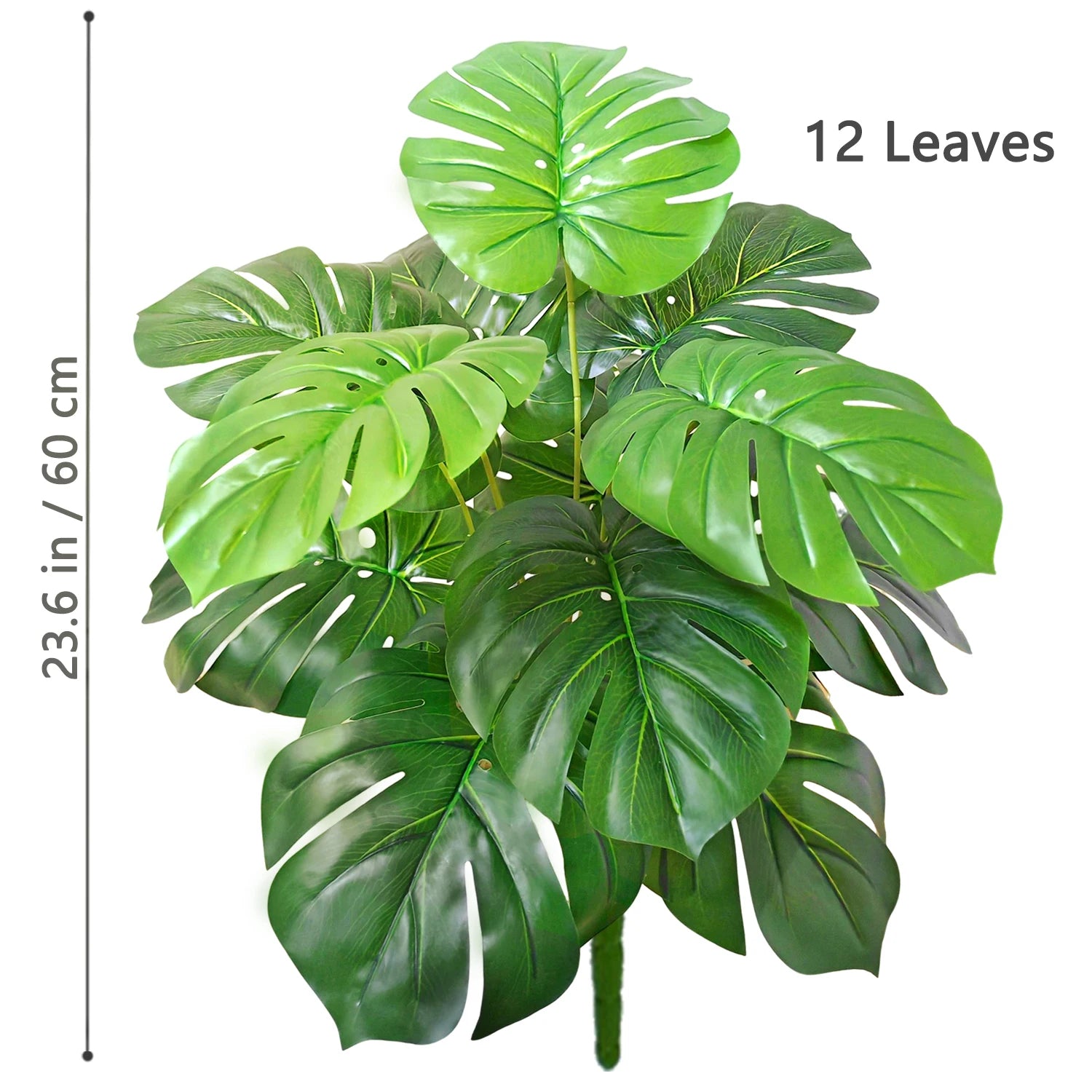 Planta Monstera artificial de 52-104 cm (40,94 pulgadas), palmera falsa de plástico con hojas verdes, ideal para la decoración del hogar, jardín, habitación u oficina.