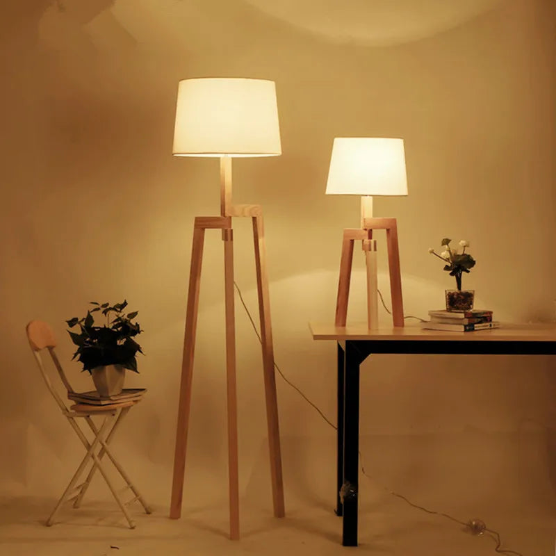 Lámparas de pie modernas para sala de estar, dormitorio, cocina, lámpara de pie de madera estilo art déco, lámparas de pie de mesita de noche, lámparas de salón
