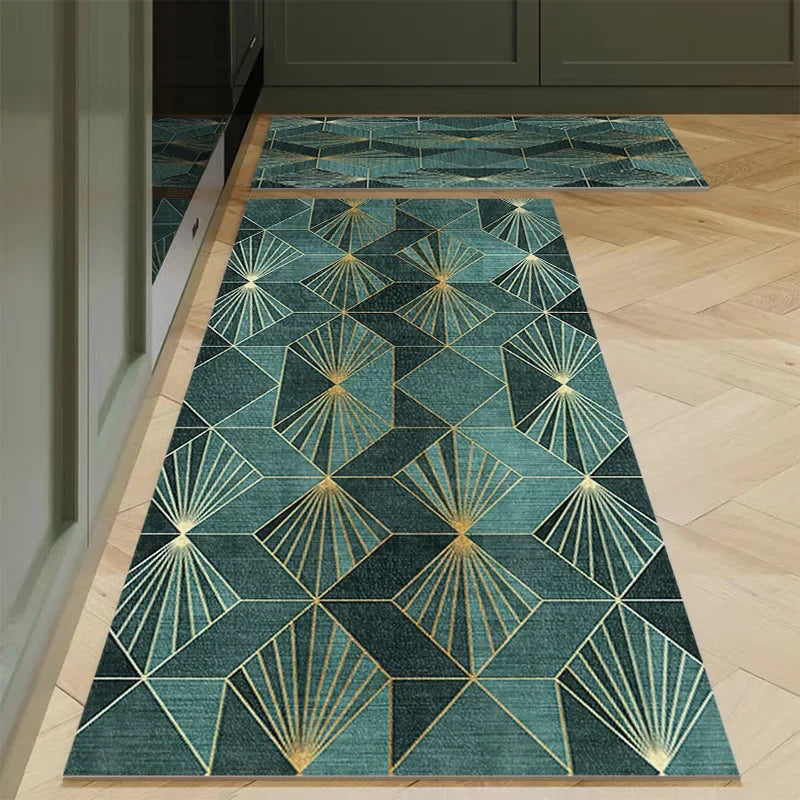 Alfombra para el suelo de la cocina, el dormitorio, la sala de estar, la mesita de noche, el pasillo, la alfombra suave lavable, antideslizante, el felpudo de entrada del baño.