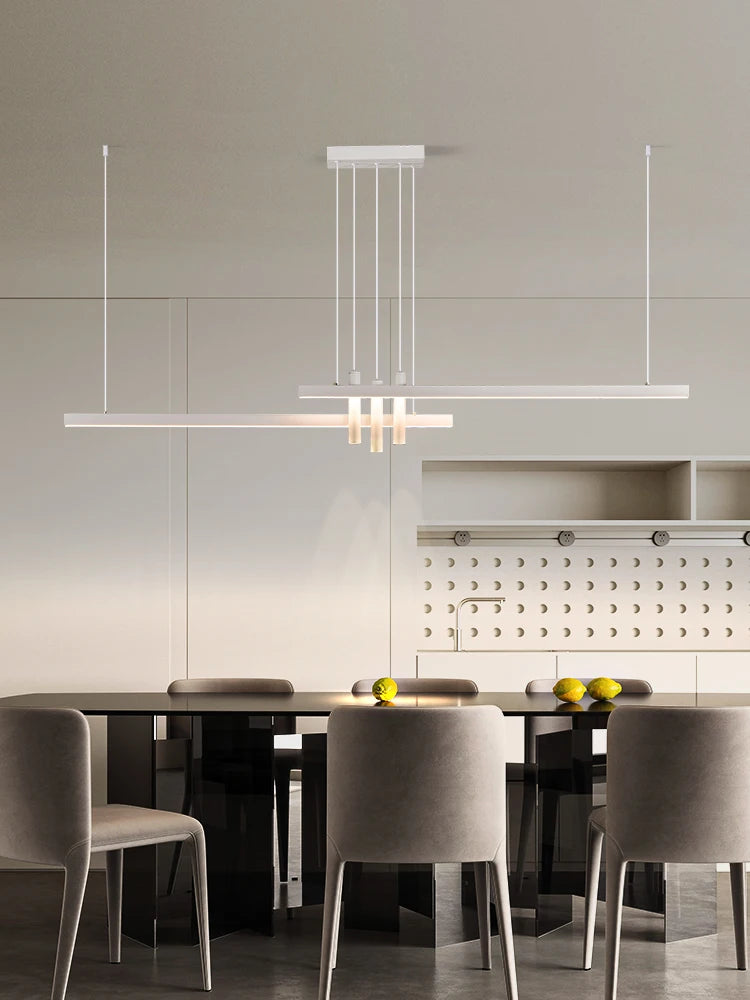 Lámparas LED de diseño modernas y creativas para barras de bar, lámparas colgantes para mesas de comedor y cocinas, con función de memoria.