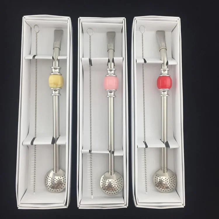 Pajitas de acero inoxidable para yerba mate.