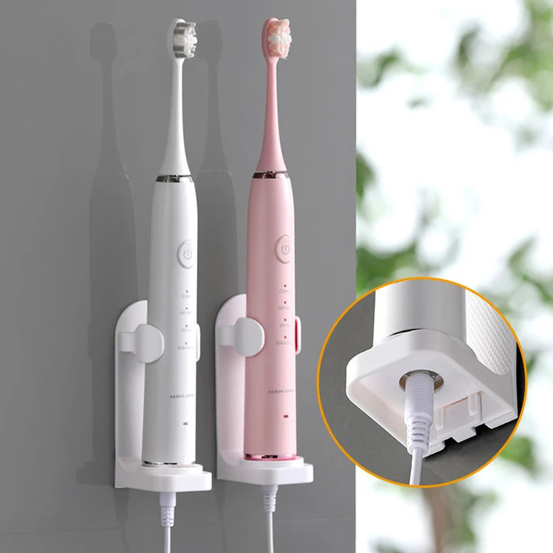 Soporte ajustable para cepillo de dientes, base para cepillo de dientes eléctrico, soporte de pared antideslizante de silicona, soporte para cuerpo de cepillo, adaptable al 99%.