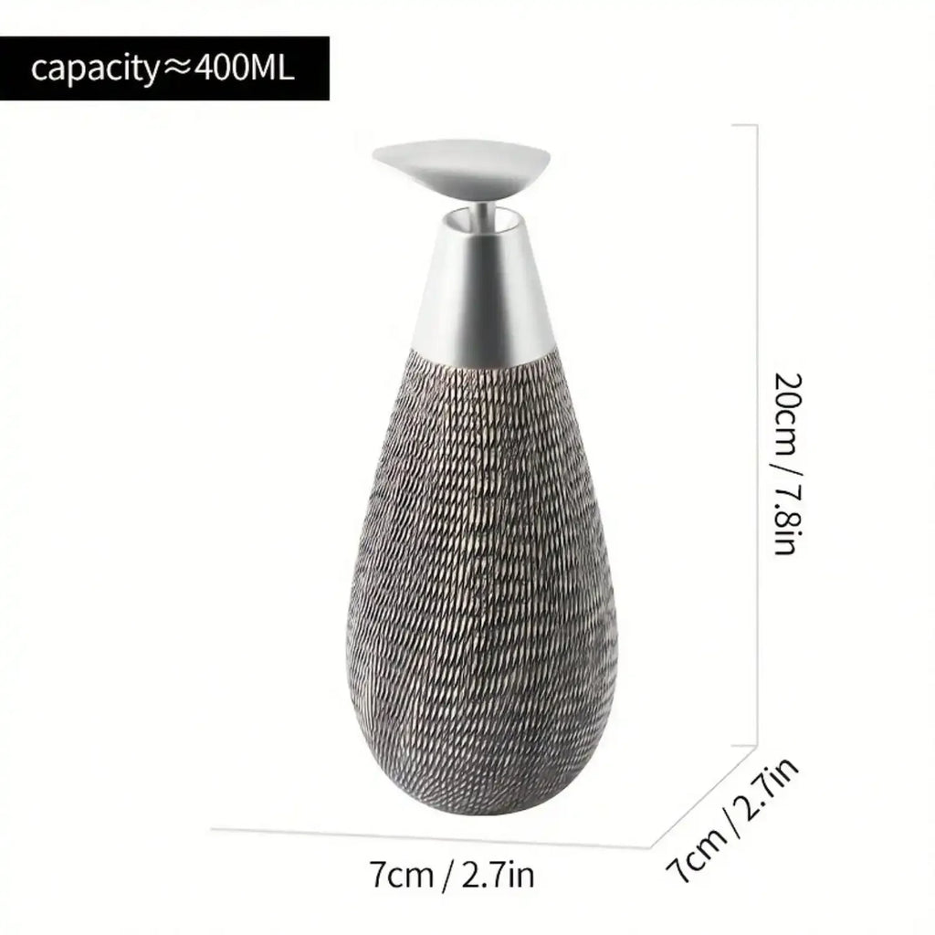 Dispensador de jabón cerámico de estilo retro con bomba, ideal para baños, cocinas y aseos.