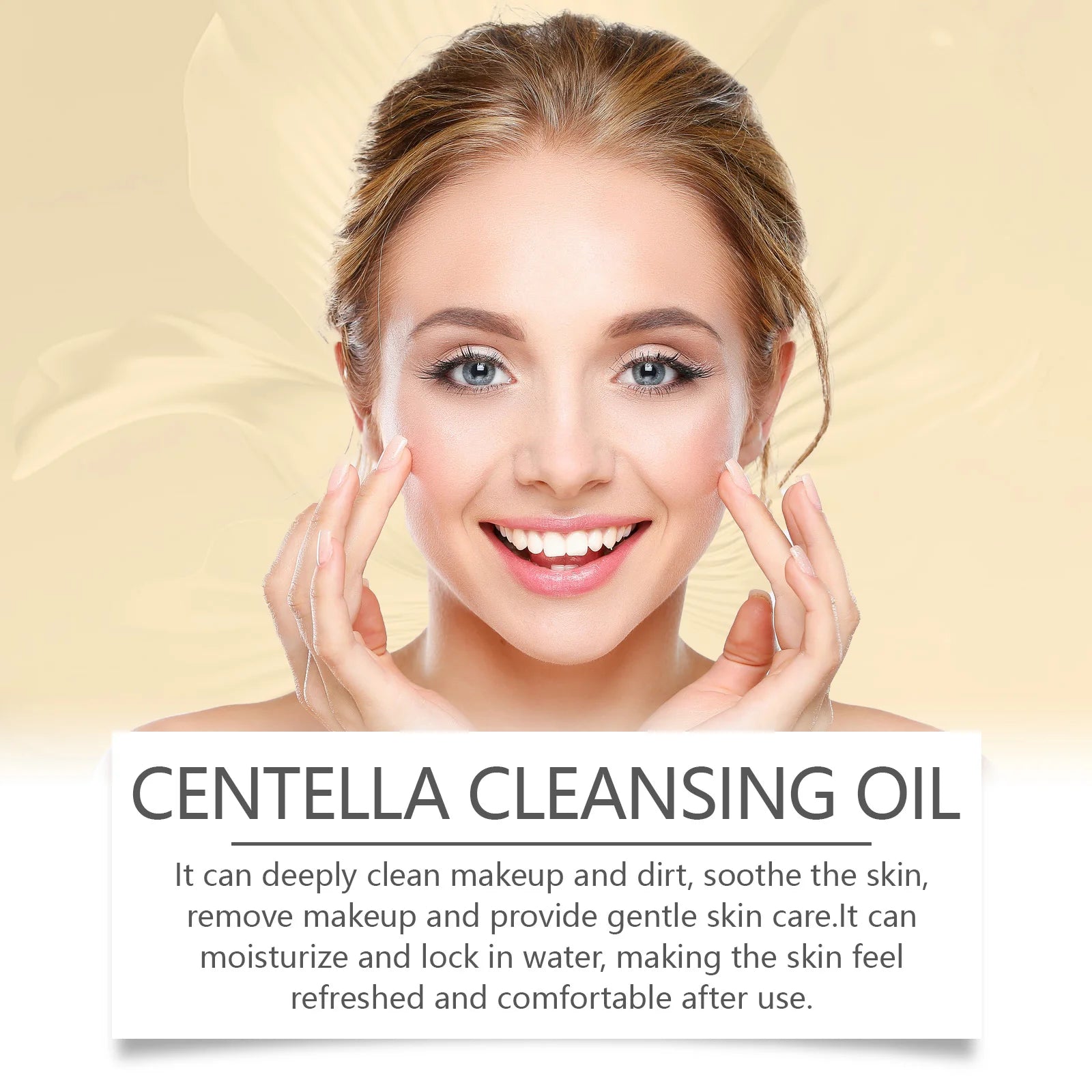 Aceite limpiador de centella, desmaquillante, limpieza facial suave, hidratante, con vitamina E, control de grasa, minimiza los poros. Productos para el cuidado de la piel.