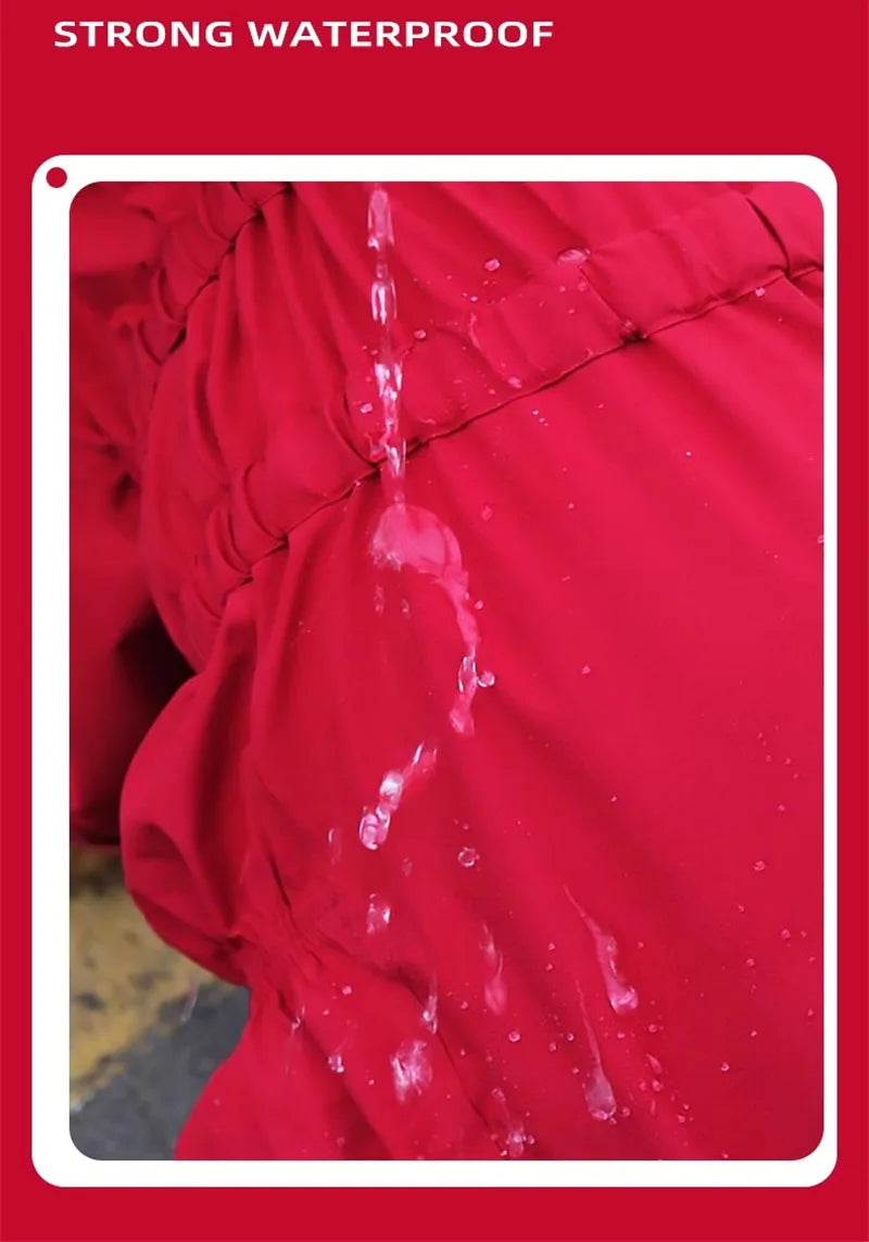 Chaqueta impermeable para perros, abrigo reflectante para la lluvia, monos y enterizos rojos para perros, impermeable de otoño e invierno para perros grandes.
