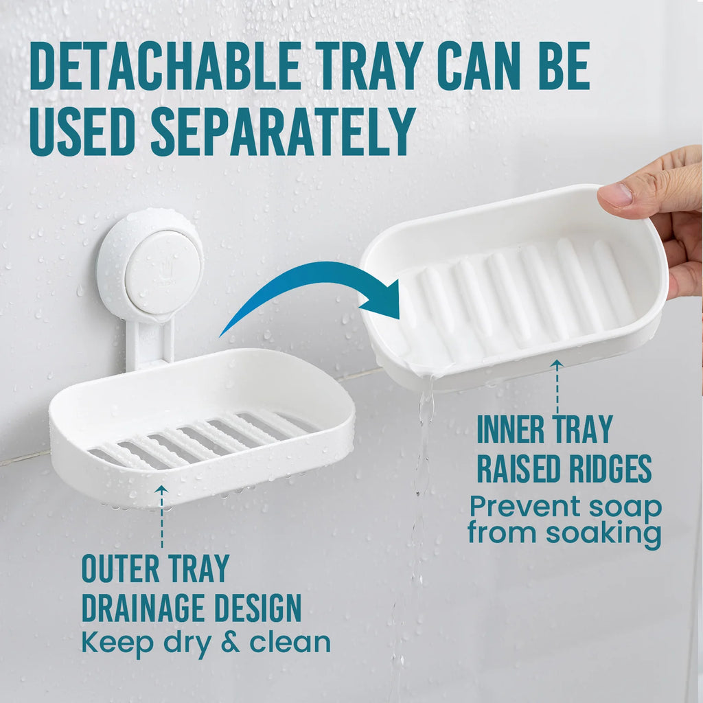 Jabonera TAILI para ducha, soporte impermeable para jabón de ducha, jabonera resistente sin necesidad de taladrar, para baño y fregadero de cocina.