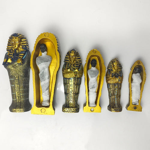 Adorno de momia del antiguo Egipto, ataúd de Tutankamón, artesanía del faraón, atracción turística de la misteriosa pirámide, recuerdo de viaje, decoración, regalo