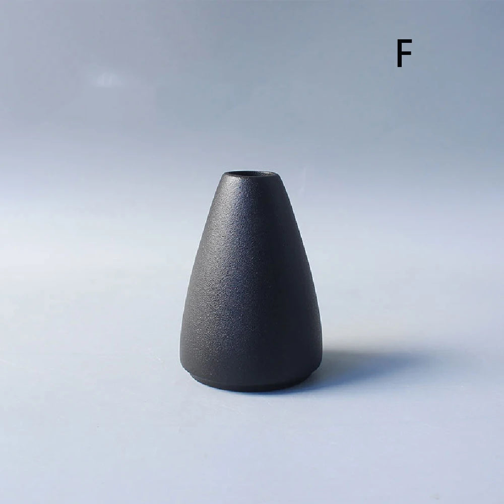 Jarrón pequeño de cerámica para flores, decoración del hogar, artesanías, adorno de mesa, sencillez, decoración de estilo japonés.
