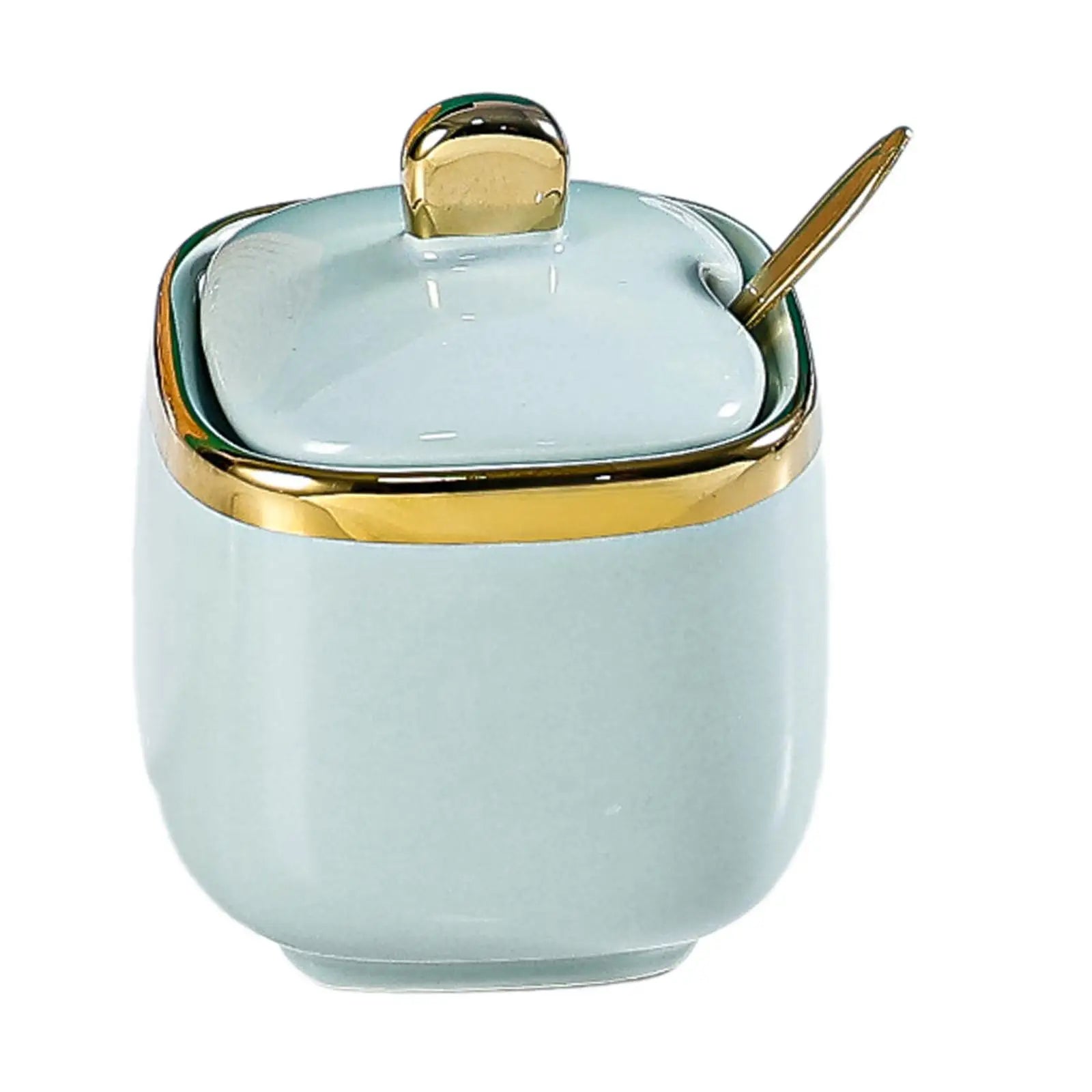 Azucarero de cerámica, tarro para condimentos, aproximadamente 300 ml, recipiente para condimentos, salero para cocina doméstica, cafetería, barra de bar o restaurante.