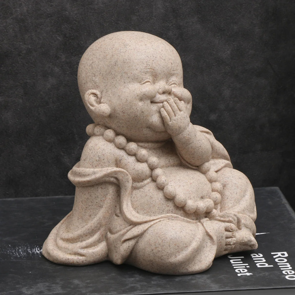 Figura de monje de inspiración zen: encantadoras figuras de resina para la decoración de micro paisajes.