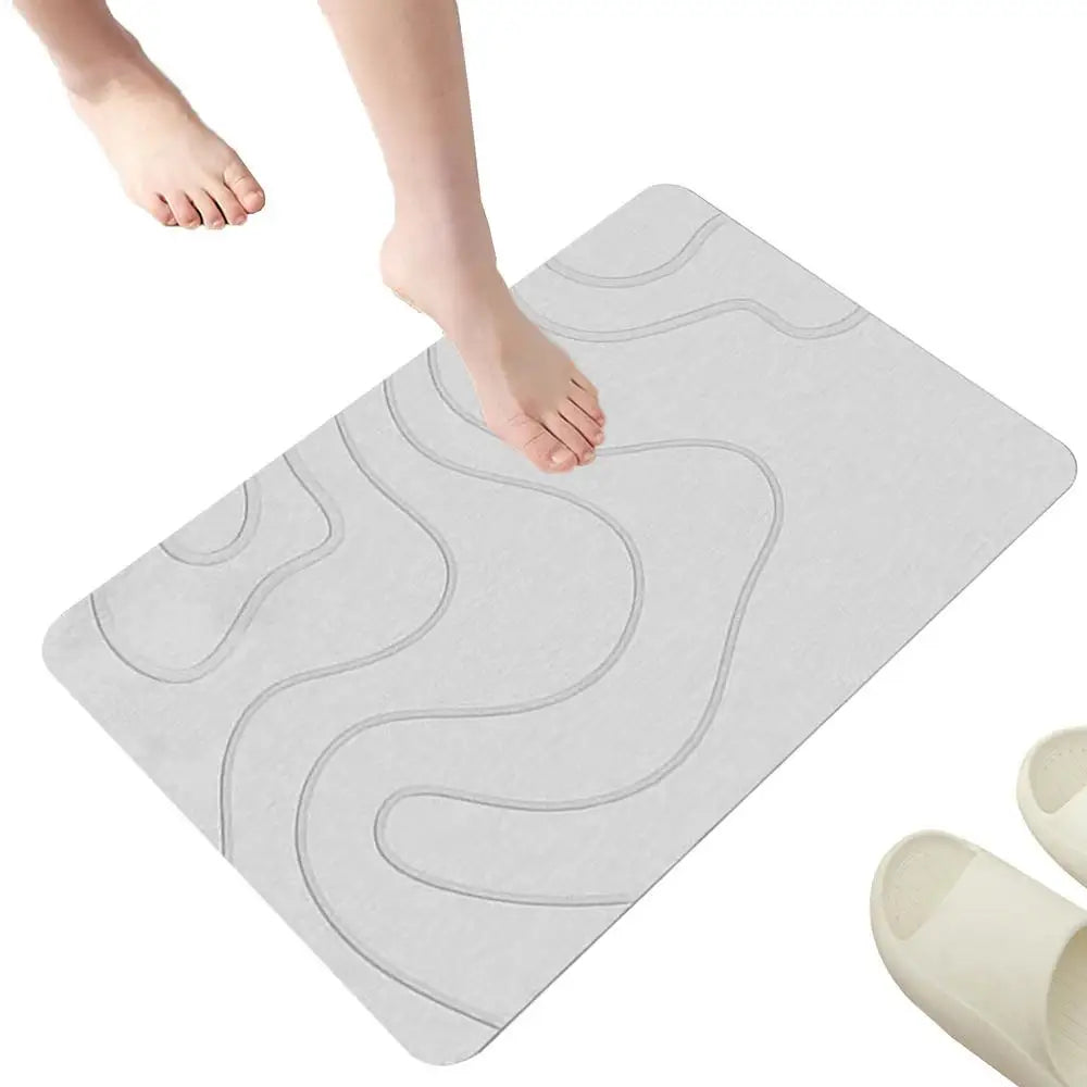 Alfombra de baño de piedra de diatomita, alfombra antideslizante para puerta de inodoro, alfombras de entrada