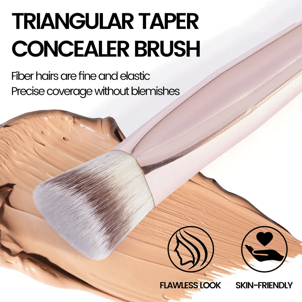Brocha de maquillaje MAANGE para corrector de ojeras, brocha triangular para base de maquillaje líquida y en crema, herramienta para difuminar y corregir imperfecciones.
