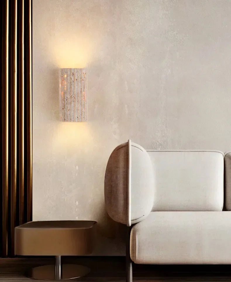 Lámpara de pared de piedra natural Wabi Sabi para sala de estar, dormitorio, escaleras, pasillo, decoración artística de interiores, aplique de pared para el hogar, apliques de mesilla de noche.