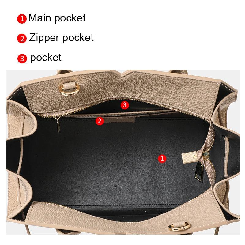 Bolso Birkin de lujo ligero de piel auténtica para mujer: nuevo estilo, gran capacidad, para llevar al hombro o en la mano.