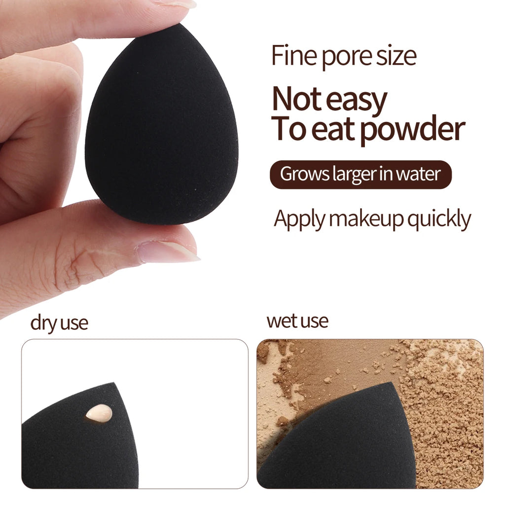 Set de brochas de maquillaje MAANGE para base, contorno y rostro con borlas para polvos. Perfectas para difuminar en mejillas, frente, mandíbula y nariz.