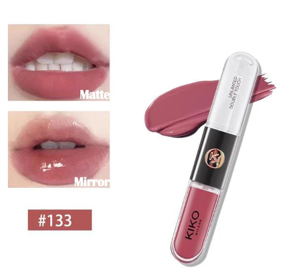 KIKO 3D Liquid Lip Glaze Brillo labial transparente Lápiz labial con efecto espejo Labios nutritivos, brillantes y voluminosos que no se desvanecen Maquillaje con pasta de frijoles y té con leche