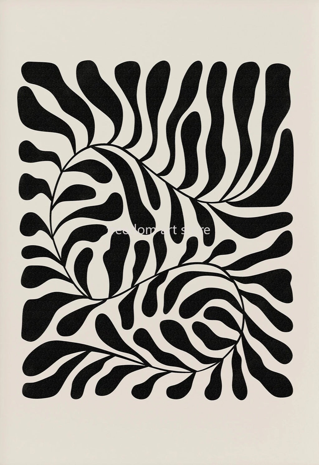 Póster artístico minimalista estilo boho Matisse con hojas botánicas, lienzo decorativo para pared, ideal para la sala de estar o el hogar.
