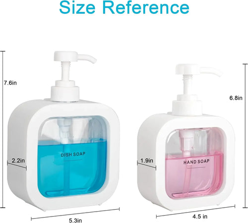 1 dispensador de jabón de baño recargable de 300 ml/500 ml para loción, champú y gel de ducha. Dispensador portátil de viaje con bomba de baño vacía.