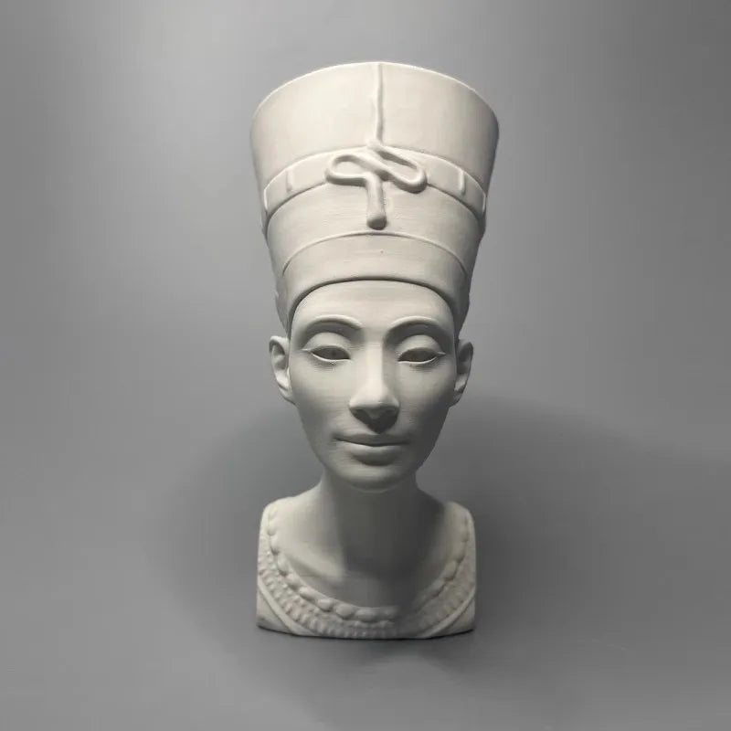 Busto de Nefertiti, réplica del Museo del Antiguo Egipto, escultura de yeso, adornos de escritorio, decoración moderna para el hogar, figura de arte estético.
