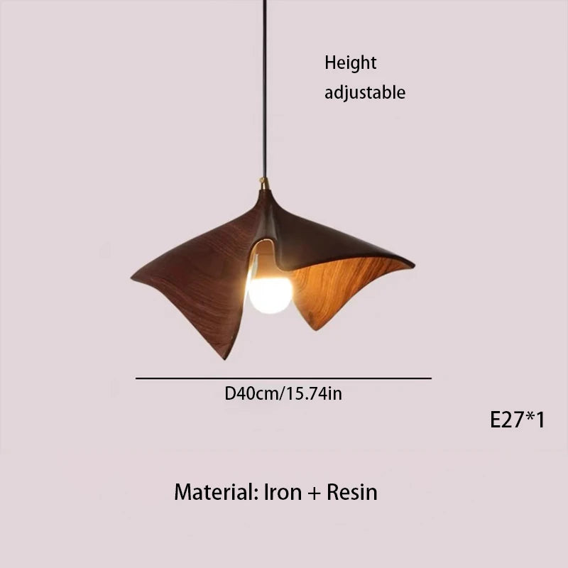Lámpara de techo LED con pantalla de resina negra y blanca de diseño minimalista, ideal para decorar mesas de comedor, bares y dormitorios.