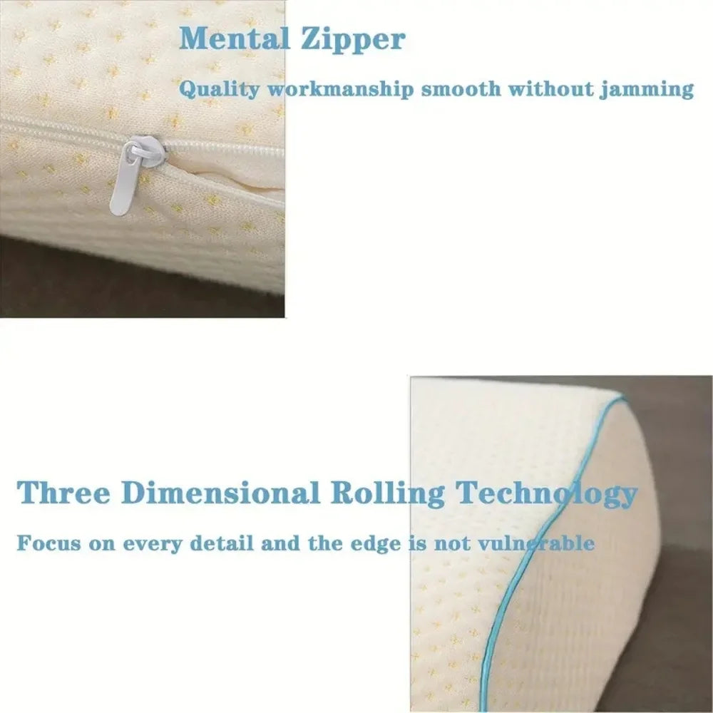 Almohada arqueada para parejas con espuma viscoelástica transpirable de rebote lento, almohada para dormir que protege las manos y el cuello, evitando la presión.