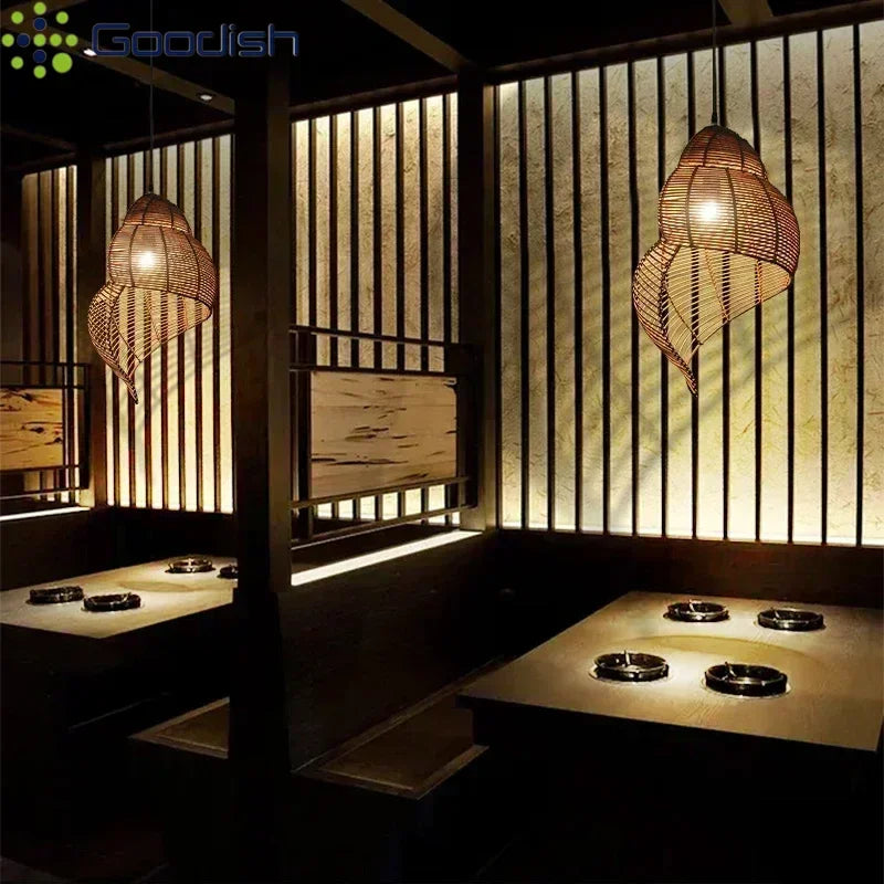 Lámparas colgantes LED de bambú y ratán hechas a mano, lámparas de diseño para cocina, sala de estar, comedor, dormitorio, decoración del hogar y arte.