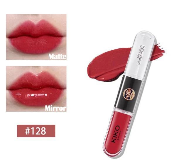KIKO 3D Liquid Lip Glaze Brillo labial transparente Lápiz labial con efecto espejo Labios nutritivos, brillantes y voluminosos que no se desvanecen Maquillaje con pasta de frijoles y té con leche