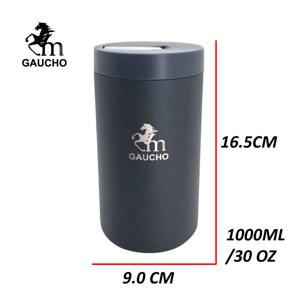 1 unidad/lote de latas de té de yerba mate Gaucho con tapa de plástico con boquilla vertedora, cuerpo de acero inoxidable y recipiente para té argentino, duraderas y fáciles de verter.