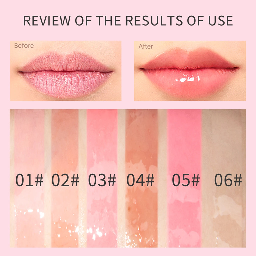 Aceite labial hidratante Crystal Jelly, brillo labial voluminizador, maquillaje, labios voluminosos y sexys, aceite labial con color y efecto voluminizador.