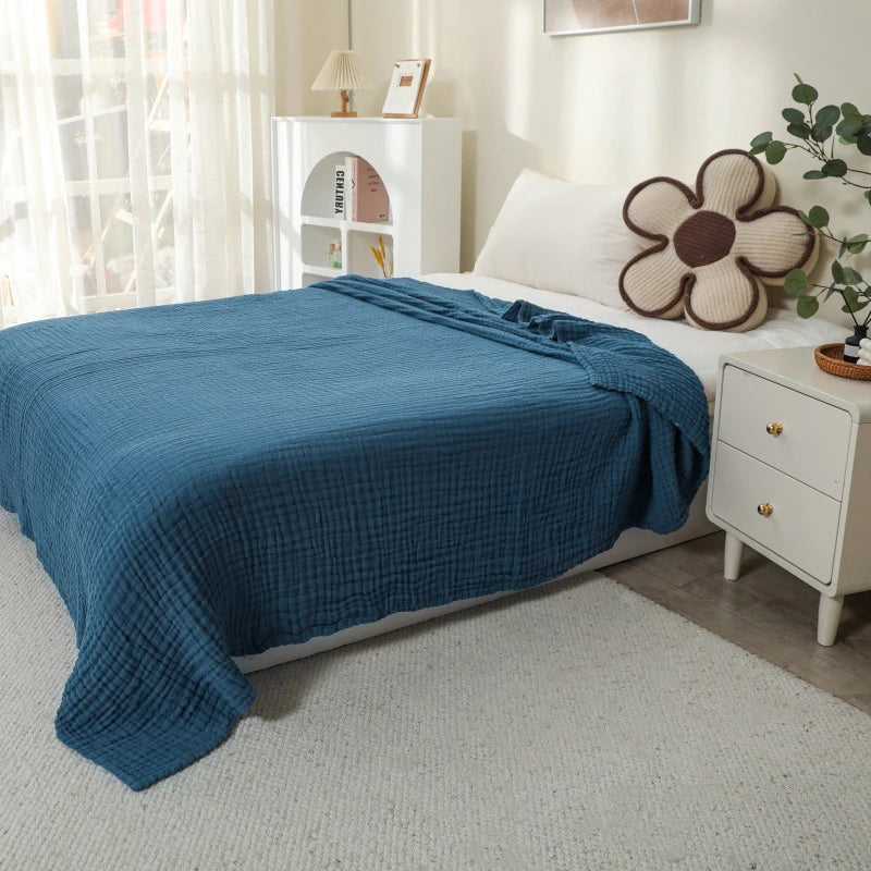 Manta Battilo 100% algodón muselina para sofá, 6 capas, transpirable, ligera, estilo bohemio, ideal para sofá cama, mantas grandes de verano.