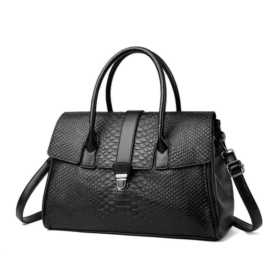 Bolso grande de alta calidad con estampado de serpiente, bolsos de piel, bolso de hombro para mujer, bolso de compras para mujer, bolso de mano informal de moda, bolso de mano Sac