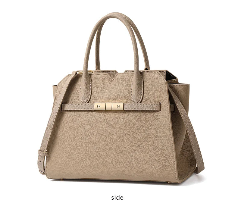 Bolso Birkin de lujo ligero de piel auténtica para mujer: nuevo estilo, gran capacidad, para llevar al hombro o en la mano.