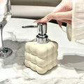Dispensador de jabón líquido de 300 ml con dosificador de presión, botella separada, accesorios de baño, dispensador de champú y gel de ducha de cerámica para el hogar.
