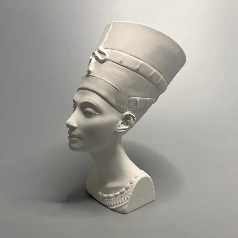 Busto de Nefertiti, réplica del Museo del Antiguo Egipto, escultura de yeso, adornos de escritorio, decoración moderna para el hogar, figura de arte estético.