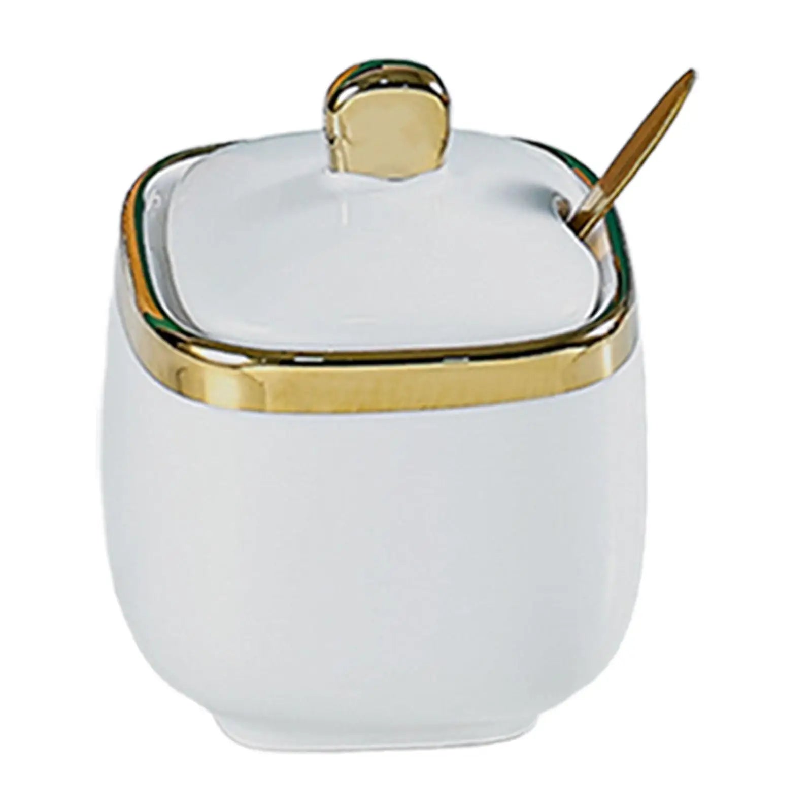 Azucarero de cerámica, tarro para condimentos, aproximadamente 300 ml, recipiente para condimentos, salero para cocina doméstica, cafetería, barra de bar o restaurante.